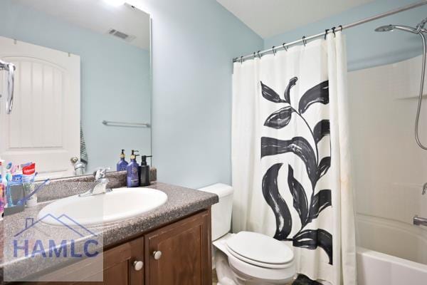246 Cumberland Dr NE, Ludowici, GA 31316 - bathroom featuring vanity and shower / tub combo with curtain