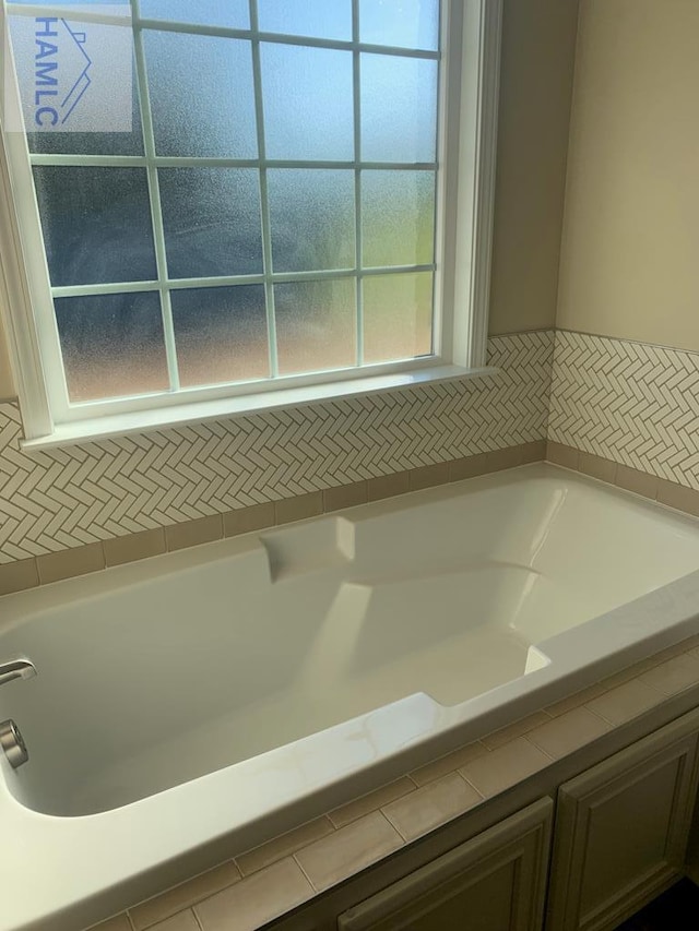 bathroom with a bath