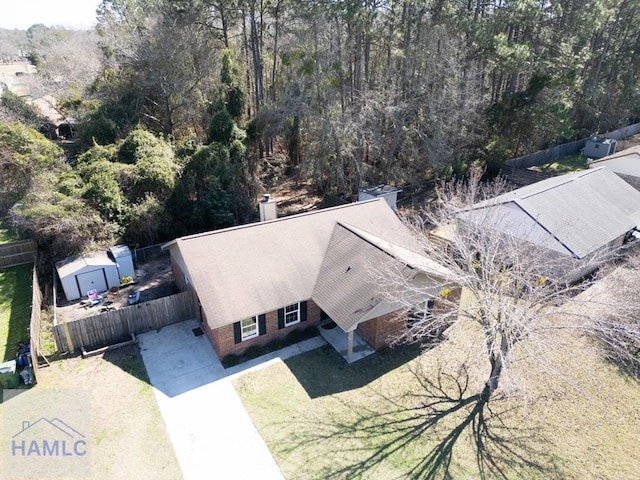 birds eye view of property