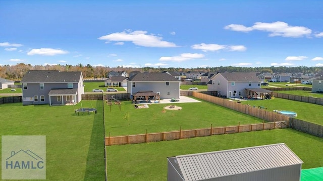 bird's eye view featuring a residential view