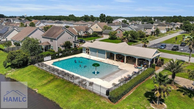 99 Scarlett Ln, Richmond Hill, GA 31324 - aerial view of residential area featuring a pool area