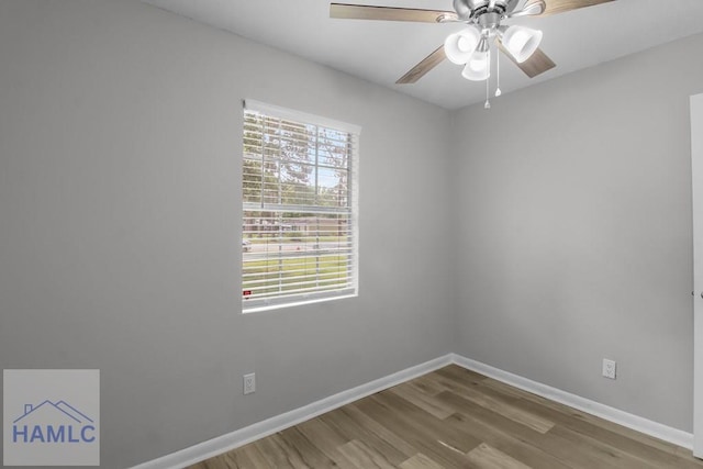 905 Greenbriar Rd, Hinesville, GA 31313 - unfurnished room featuring wood finished floors, baseboards, and ceiling fan