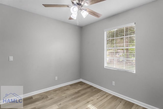 905 Greenbriar Rd, Hinesville, GA 31313 - empty room with light wood-style floors, baseboards, and ceiling fan