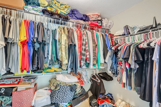 view of walk in closet