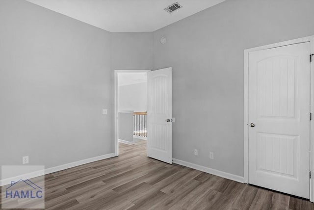 unfurnished bedroom featuring light hardwood / wood-style flooring