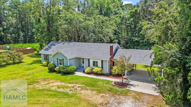 443 Martin Rd, Midway, GA 31320 - single story home featuring driveway and a shingled roof