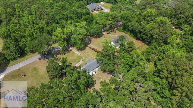 443 Martin Rd, Midway, GA 31320 - aerial view of property and surrounding area featuring a heavily wooded area