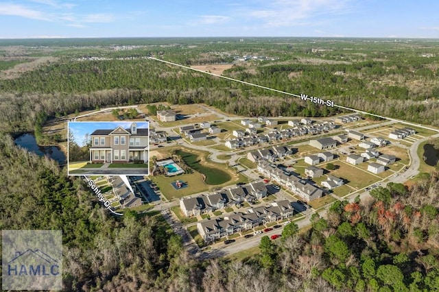 birds eye view of property