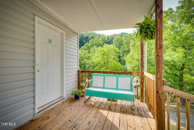 view of wooden deck