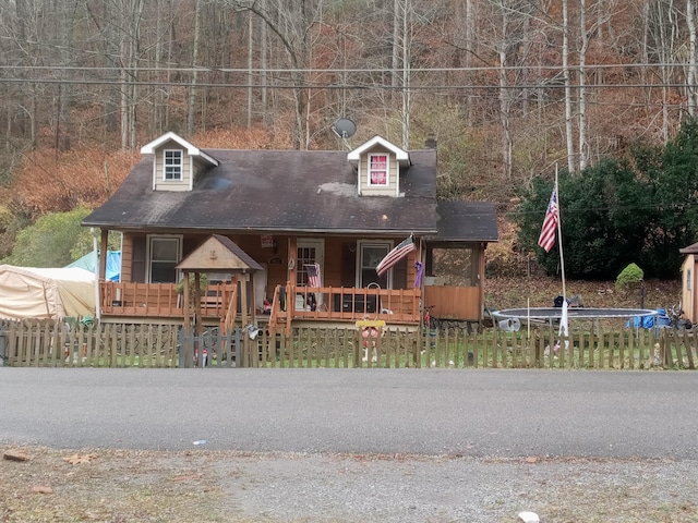 view of front of house with a porch