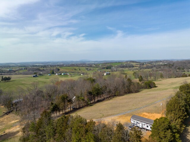 bird's eye view featuring a rural view