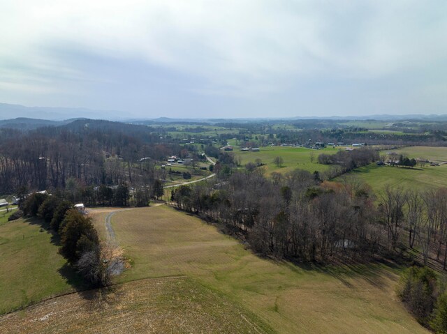 drone / aerial view featuring a rural view