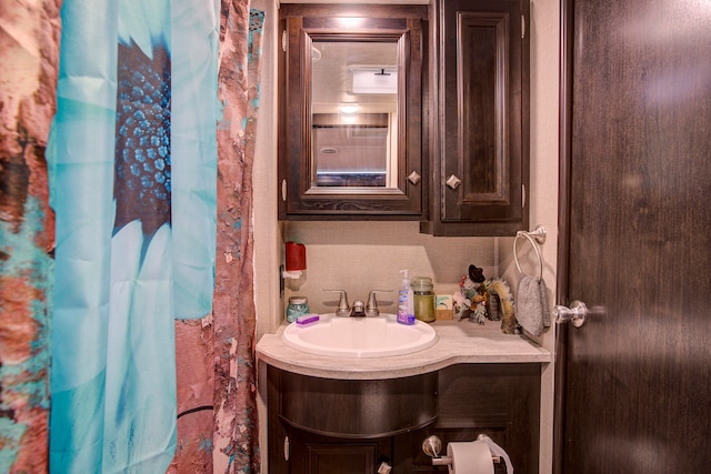 bathroom with large vanity