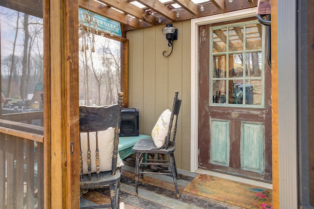 view of sunroom