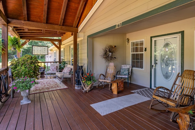 view of wooden deck