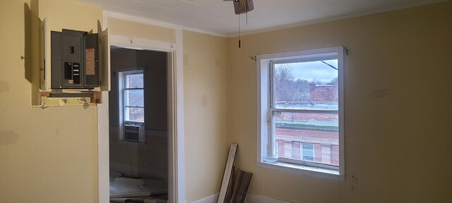 interior details with crown molding