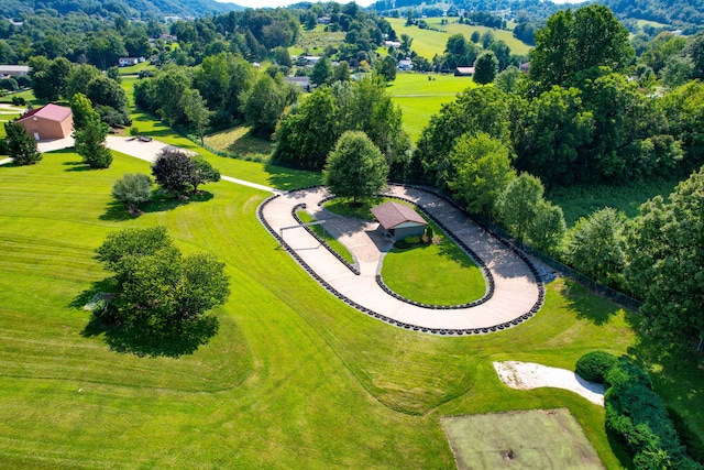 drone / aerial view featuring a rural view