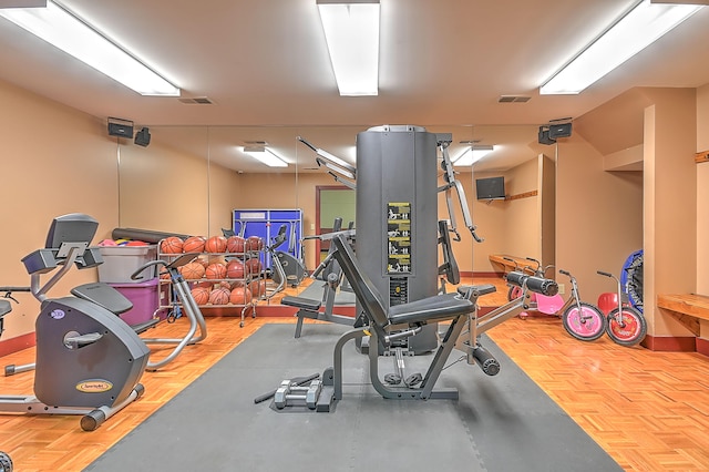 view of workout area