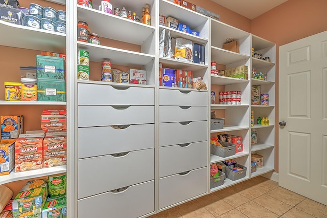 view of pantry