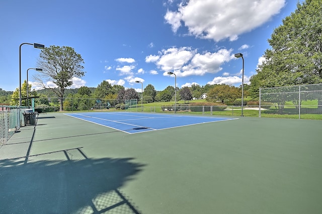 view of tennis court