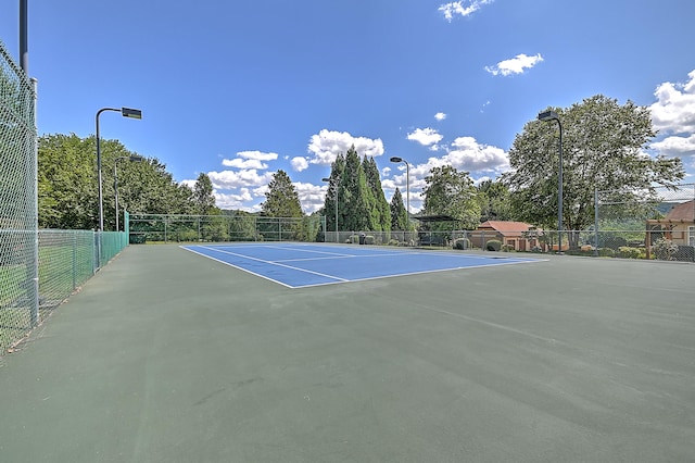 view of sport court