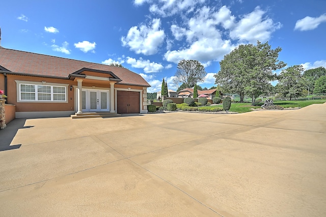 view of front of house featuring french doors