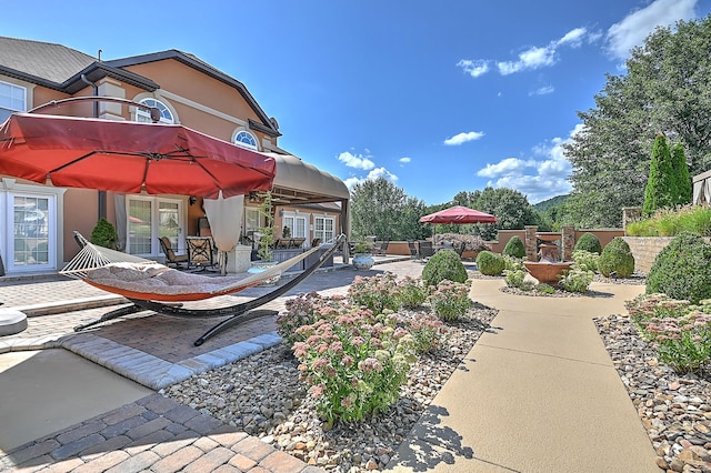 view of yard featuring a patio