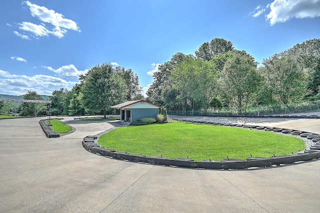 exterior space featuring a lawn