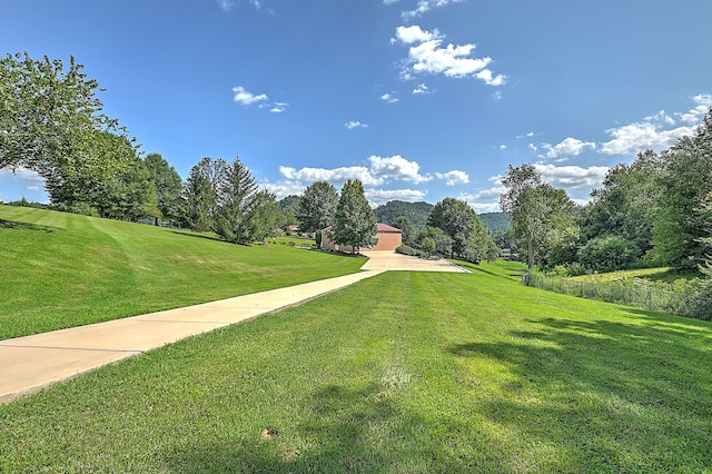 exterior space with a lawn