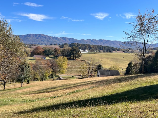 mountain view with a rural view