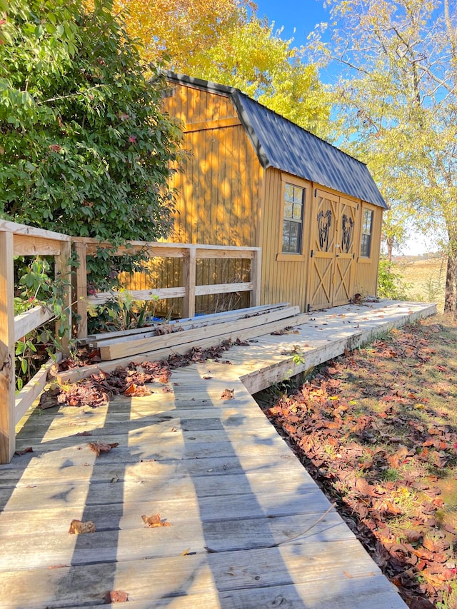 view of outdoor structure