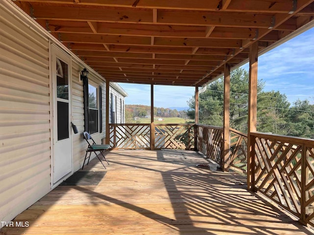 view of wooden deck