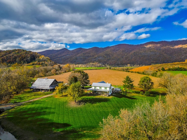 view of mountain feature featuring a rural view