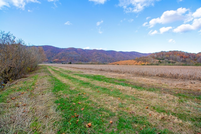 property view of mountains with a rural view