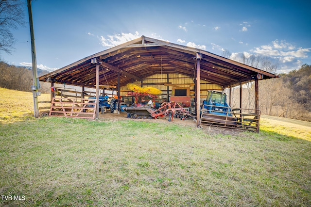 exterior space with an outdoor structure