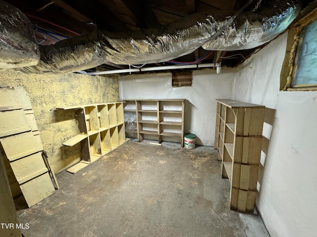 view of basement