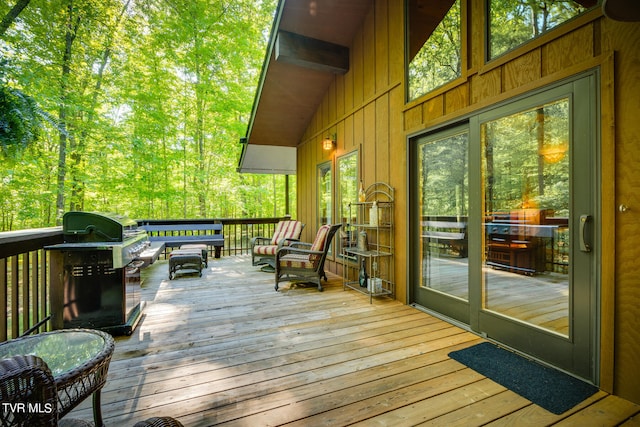 117 Lakeside Dr, Gray, TN 37615 - wooden deck featuring a grill