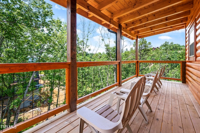 view of wooden terrace