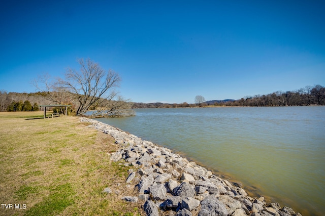 view of property view of water