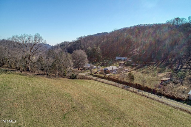 view of mountain feature featuring a rural view