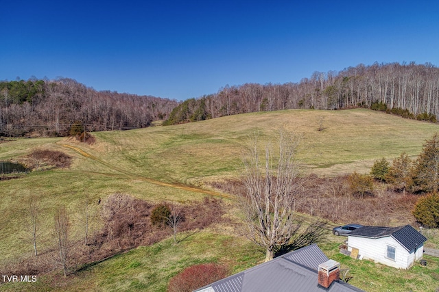 view of mountain feature featuring a rural view