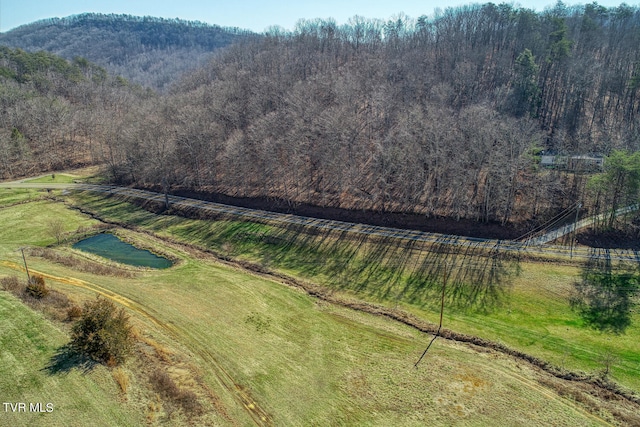 bird's eye view with a rural view