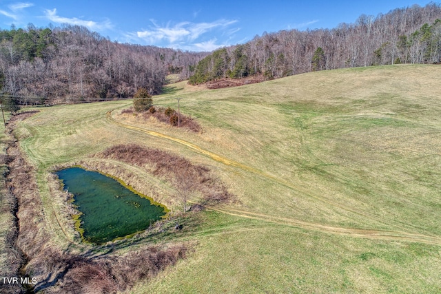 drone / aerial view with a rural view