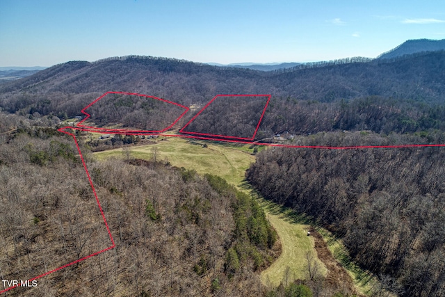 aerial view featuring a mountain view