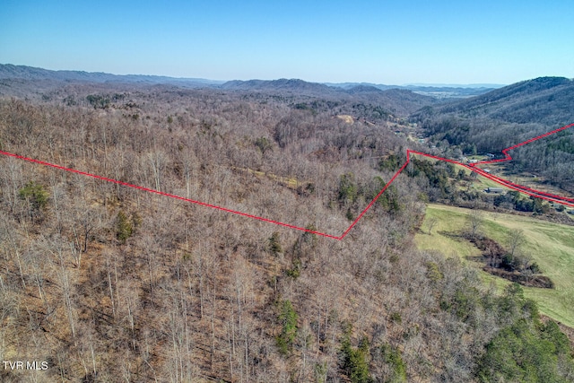 aerial view featuring a mountain view