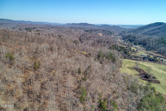 bird's eye view featuring a mountain view