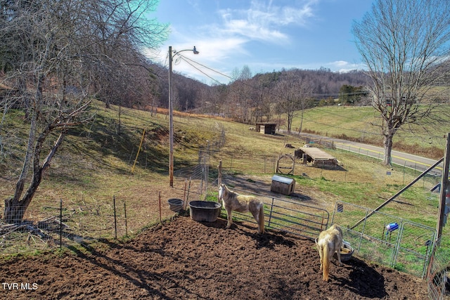 exterior space featuring a rural view