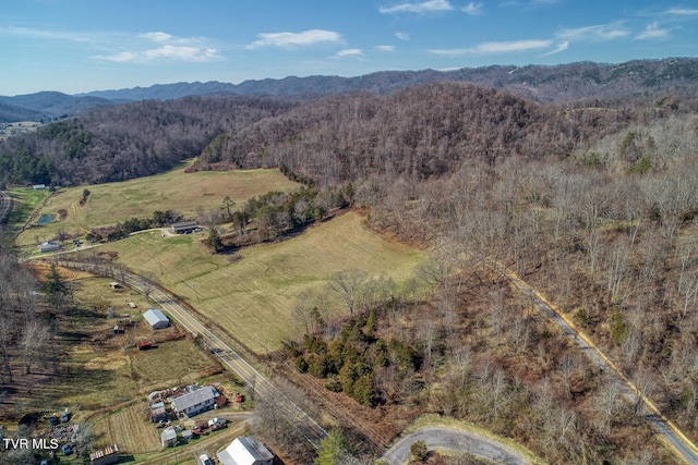 aerial view featuring a mountain view