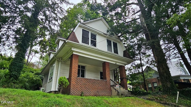 view of front of home with a porch