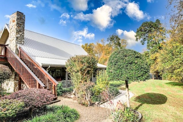 570 Stephen Brooks Rd, Greeneville, TN 37743 - view of grassy yard with stairway